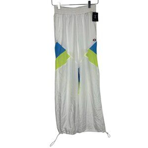 Champion X-Small Windbreaker Track Pants With Neon Design & Elastic Waist